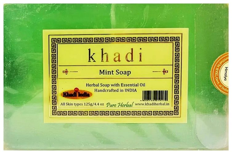 Банное мыло ручной работы Мята Khadi, 125 г