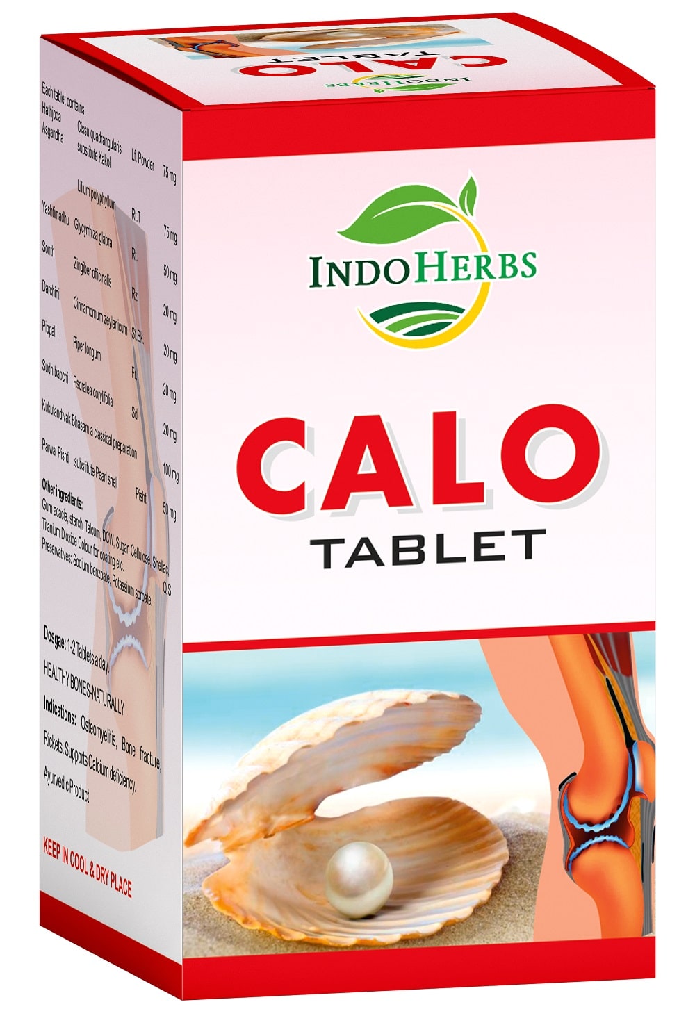 Кало (Calo) для укрепления костной ткани IndoHerbs, 60 таб