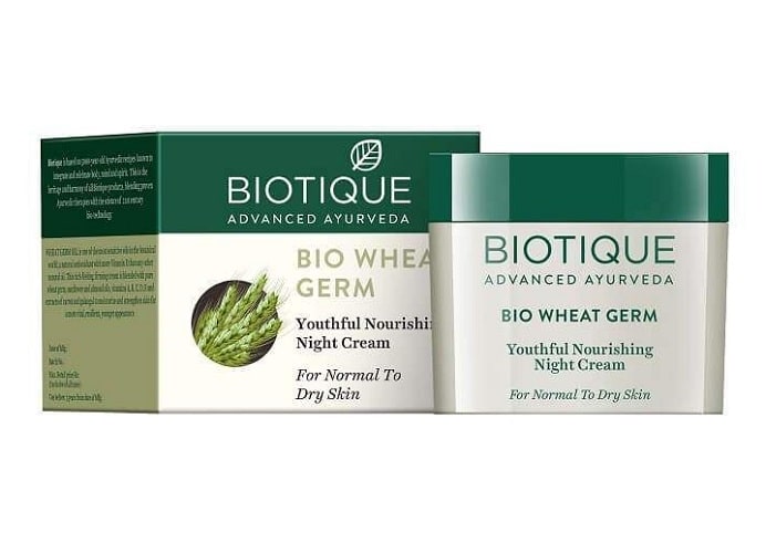 Омолаживающий ночной крем для лица Зародыши Пшеницы Biotique, 50 г