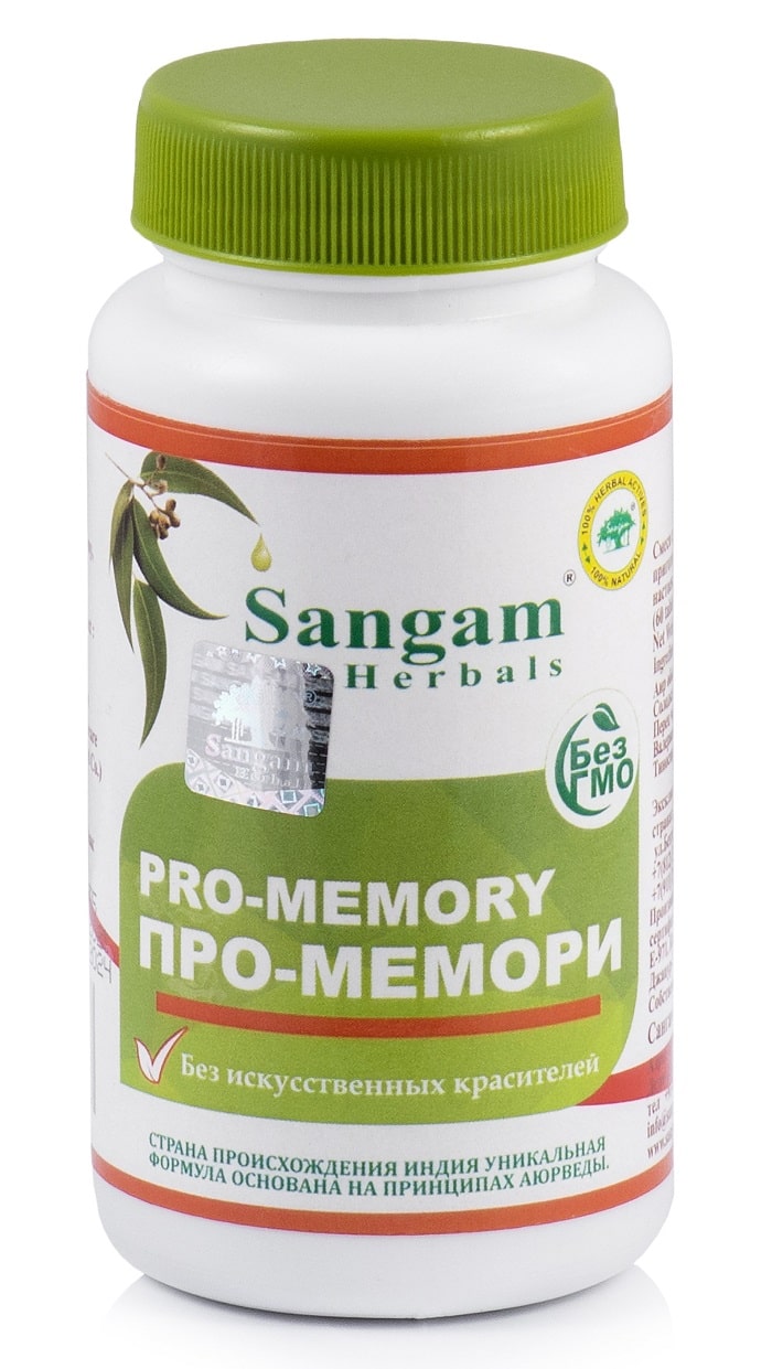 Про-Мемори (Pro-Memory) Sangam Herbals, 60 таб