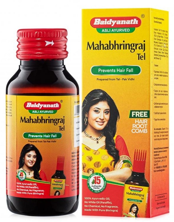 Масло для волос Махабрингарадж Тел (Mahabhringraj Tel) Baidyanath, 50 мл