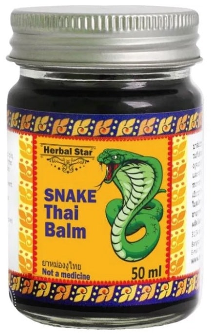 Бальзам с королевской Коброй (Snake Thai Balm) Herbal Star, 50 мл