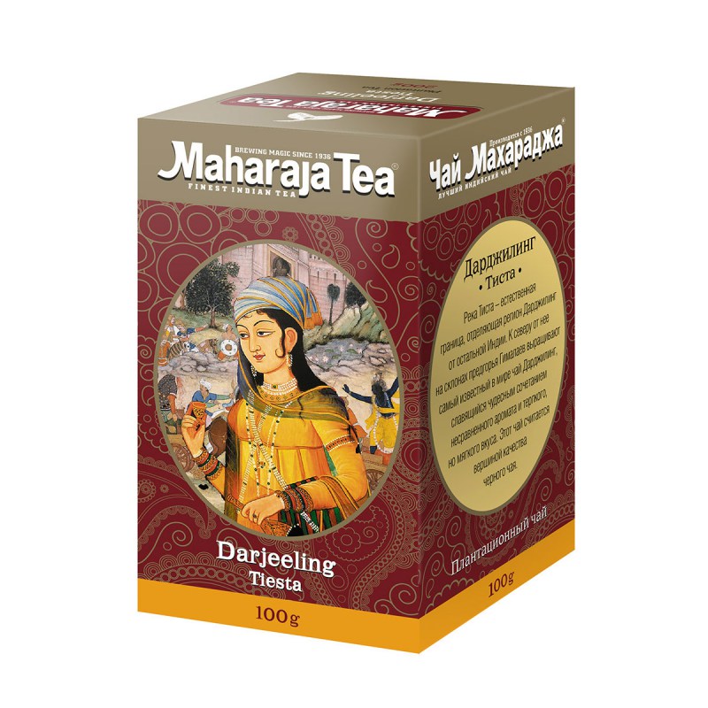 Чай «Махараджа» индийский чёрный байховый «Дарджилинг Тиста» 100 г