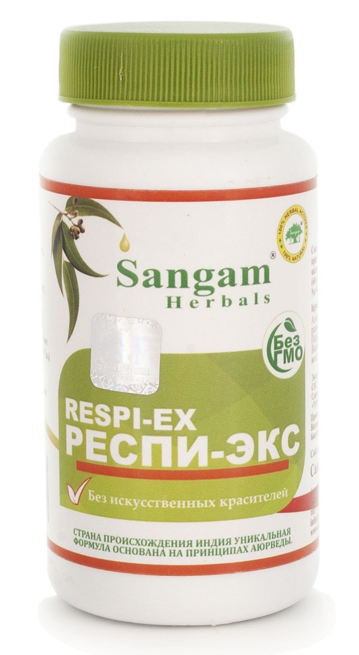 Респи-Экс (Respi-Ex) Sangam Herbals, 60 таб