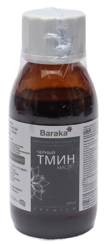 Масло черного тмина (эфиопское) Барака (Black Seed Oil) Baraka, 100 мл