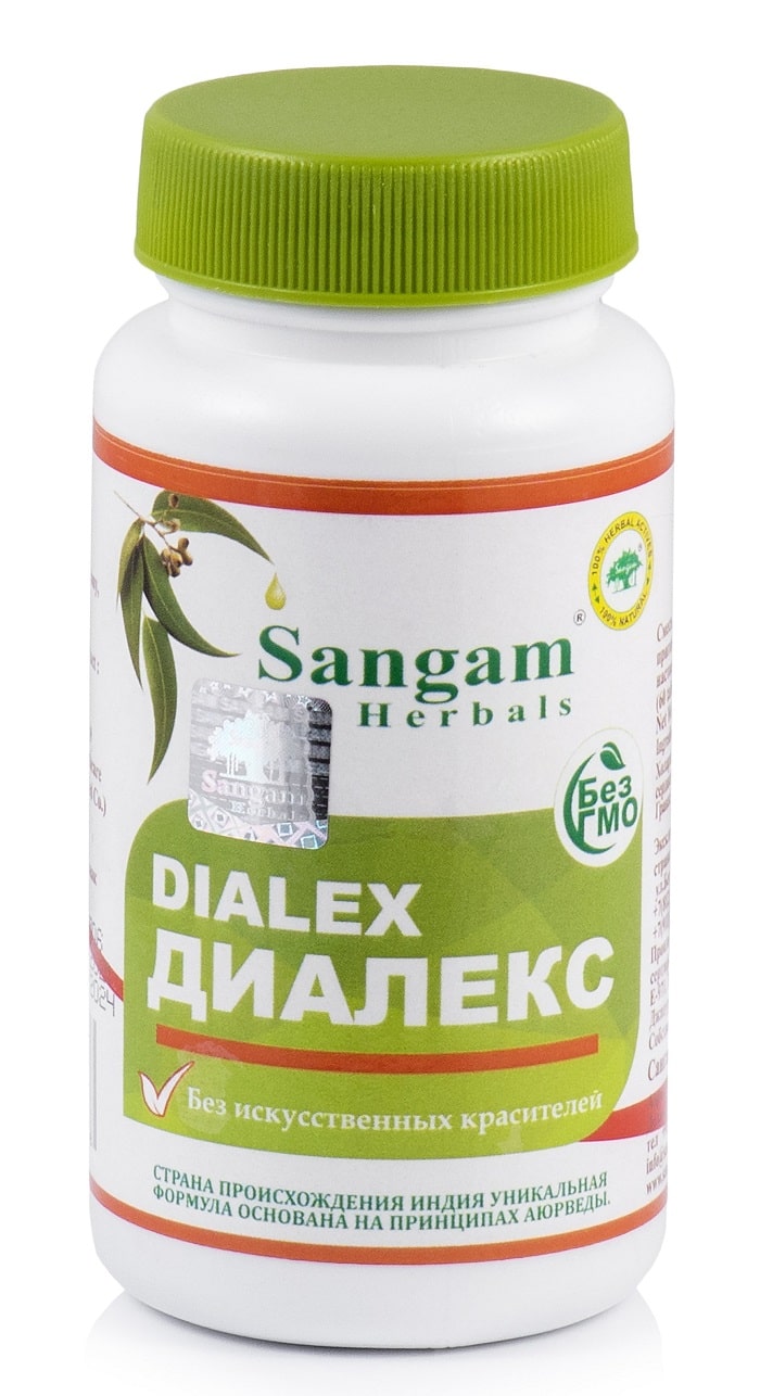 Диалекс (Dialex) Sangam Herbals, 60 таб