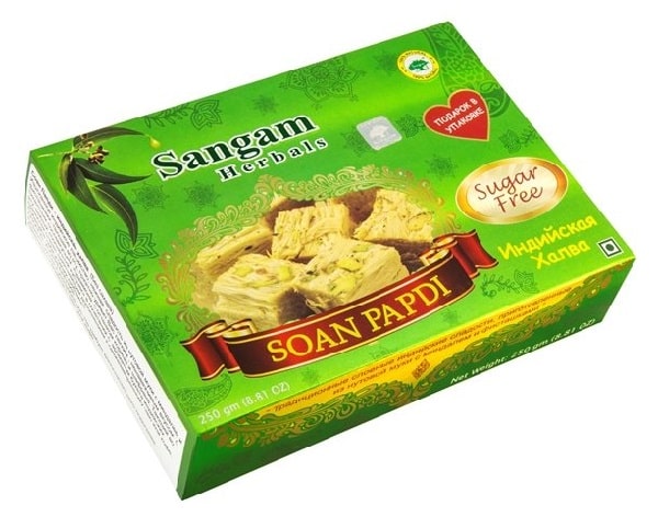Индийская халва без сахара Соан Папди Sangam Herbals, 250 г