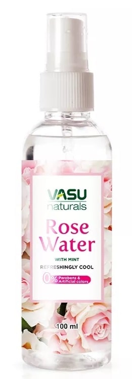 Розовая вода для лица спрей (Rose Water Naturals) Vasu, 100 мл