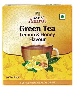 Зеленый чай со вкусом Лимона и Меда (Green tea Lemon & Honey flavour ) Baps Amrut, 10 пак