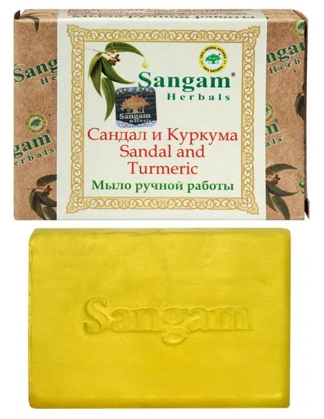 Мыло Сандал и Куркума Sangam Herbals, 100 г