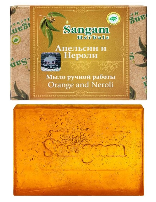 Мыло Апельсин и Нероли Sangam Herbals, 100 г