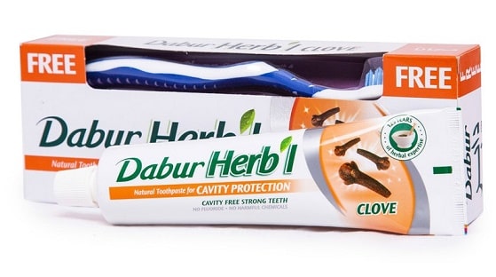 Зубная паста Гвоздика (Herb'l Clove) Dabur, 150 г + зубная щётка