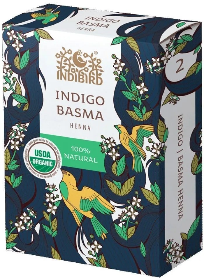 Хна Индиго Басма (Indigo Basma) + шапочка и перчатки Indibird, 100 г