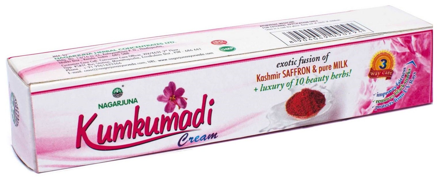 Крем для лица Кумкумади омолаживающий Нагарджуна (Kumkumadi cream) Nagarjuna, 20 г