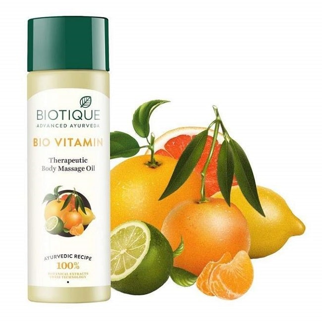 Терапевтическое массажное масло для тела Витамин (Vitamin Therapeutic Body Massage Oil) Biotique, 200 мл