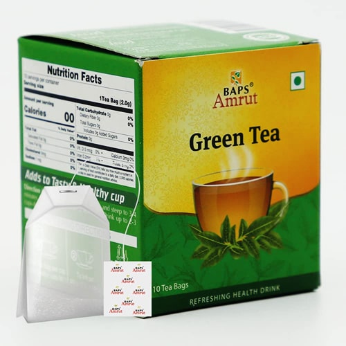 Зеленый чай (Green Tea) Baps Amrut, 10 пак