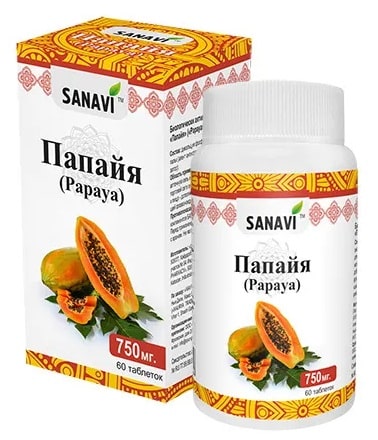 Папайя (Papaya) Sanavi, 60 таб