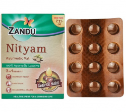 Нитьям природное слабительное (Nityam Tablet) Zandu, 10 таб
