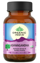 Ашвагандха Органик Индия (Ashwagandha) Organic India, 60 капс