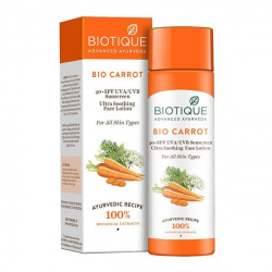 Лосьон солнцезащитный для лица и тела Морковь SPF 40 (Bio Carrot) Biotique, 120 мл