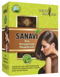 Натуральная индийская хна для волос бесцветная Sanavi, 100 г