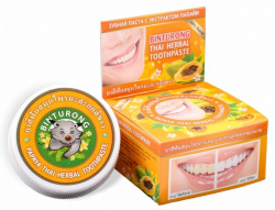 Зубная паста с Экстрактом Папайи (Papaya Thai Herbal Toothpaste) Binturong, 33 г