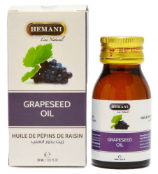 Масло Виноградной косточки (Grapeseed Oil) Hemani, 30 мл