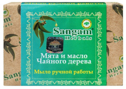 Мыло Мята и масло Чайного дерева Sangam Herbals, 100 г