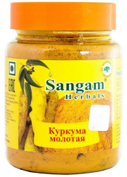 Куркума молотая (Turmeric Powder) Sangam Herbals, 80 г