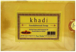 Банное мыло ручной работы Сандаловое дерево Khadi, 125 г