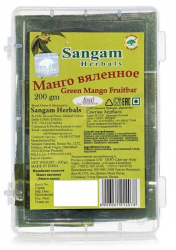 Манго вяленное зеленое (Green Mango Fruitbar) Sangam Herbals, 200 г