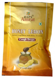 Леденцы от кашля Мёд и Лимон (Honey Lemon Cough Drops) Baps Amrut, 20 шт