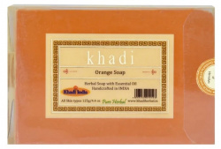 Банное мыло ручной работы Апельсин Khadi, 125 г